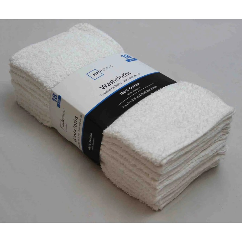 Mainstays 18 Pack Washcloth Bundle White Color gallery