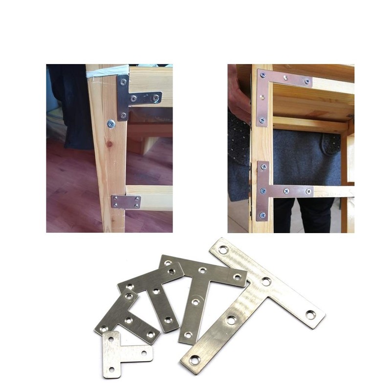 T Shape Brace Brackets 30 PCS 50x50mm Stainless Steel Angle Connectors gallery