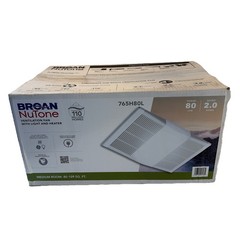 NuTone 765H80L 80 CFM Ceiling Bathroom Exhaust Fan with Light and 1300W Heater