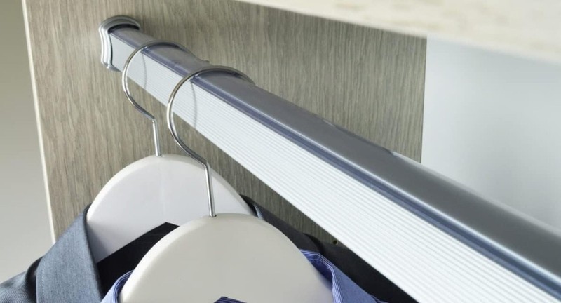 Custom Cut-to-Size Premium Concave Closet Rod with End Supports | Made-to-Order gallery