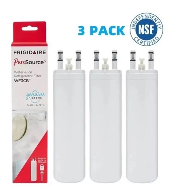3 PACK Sealed Frigdaire WF3CB PureSource 3 Refrigerator Water Filter New