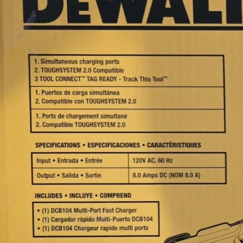 DEWALT DCB104 12V/20V MAX FlexVolt Multiport Fast Charger (OB) gallery