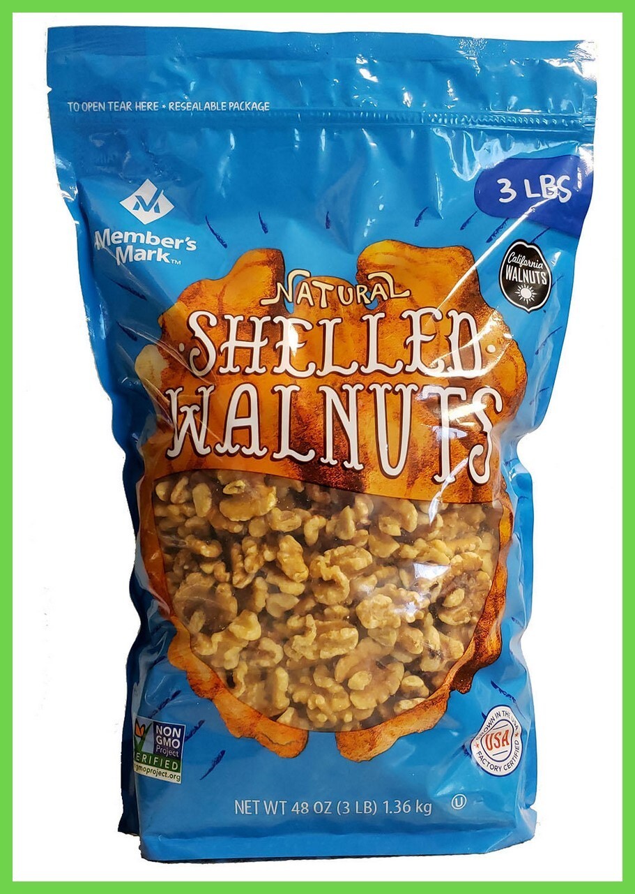 Natural Shelled Walnuts {3 lbs.}Member's Mark. FREE SHIPPING. gallery