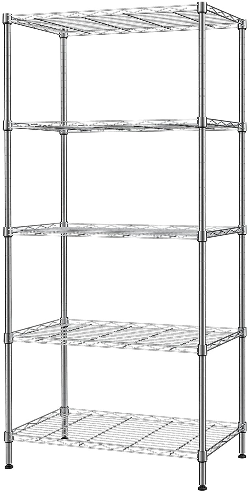 5 Tier Adjustable Shelf Metal Rack Units Storage Shelves,200 Pounds Loading Cap gallery