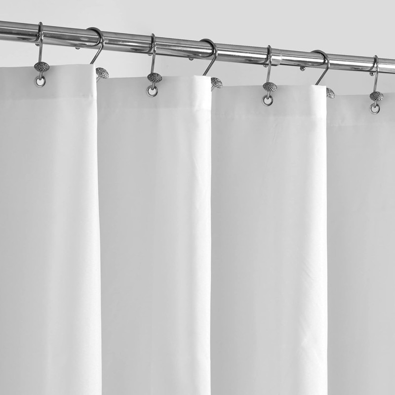 Shower Curtain Liner Waterproof Polyester 60x72 Inches Magnet Weighted Durable gallery