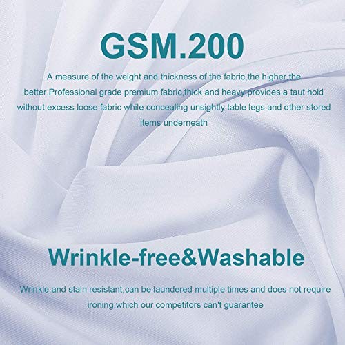2 Pack Stretch Spandex Table Covers for Rectangular 72" x 30" (2PC) White gallery