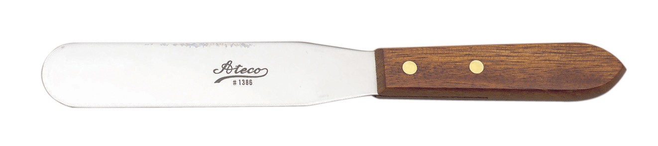 Ateco Natural Wood Medium Sized Straight Icing Spatula, 6 Inch gallery