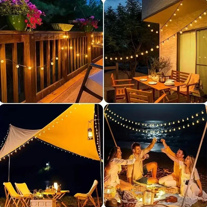 50 LED 23Ft Outdoor Solar Powered String Lights for Patio Yard Porch Party Decor gallery