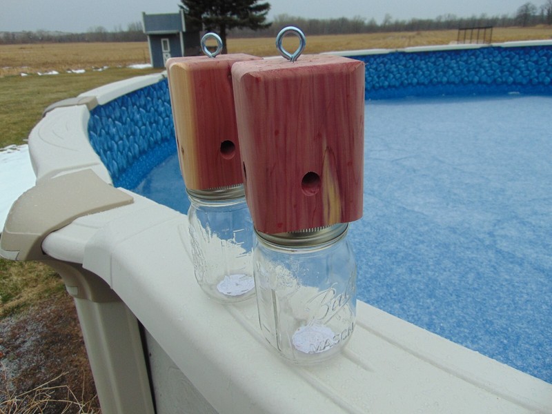 2 Red Cedar Carpenter Bee-bore traps FREE SHIPPING 100% Made in America gallery