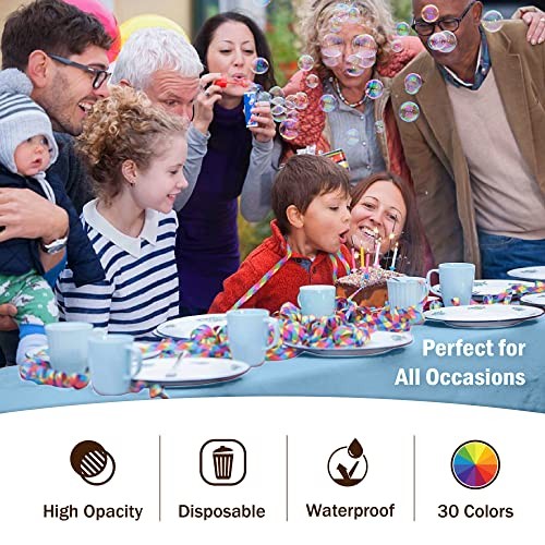 Exquisite 6-Pack Premium Plastic Tablecloth 54in. X108in. Rectangle Light Blue gallery