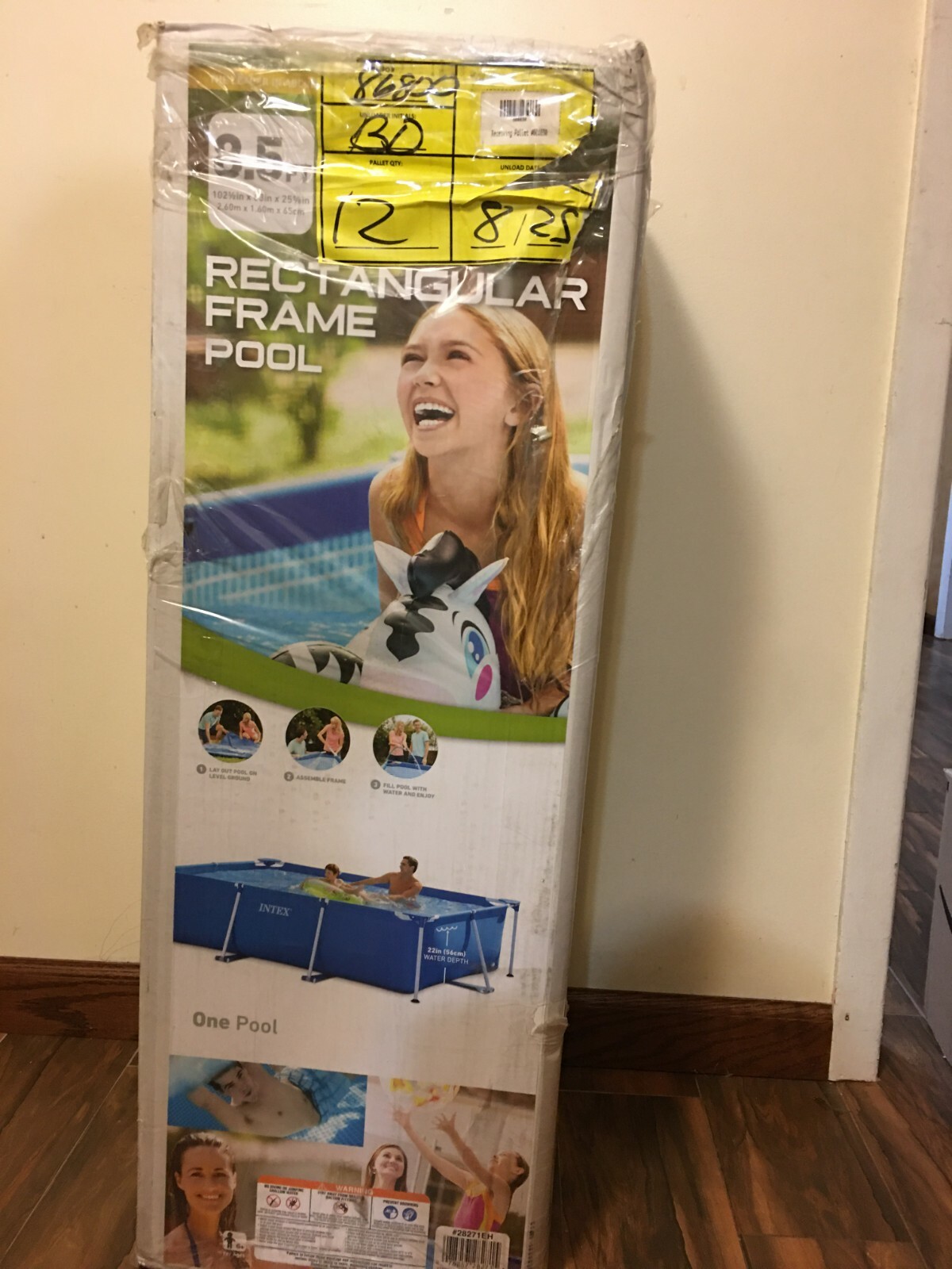 Intex 8.5ft x 5'.3"x 25" Rectangular Frame Above Ground Backyard Swimming Pool gallery