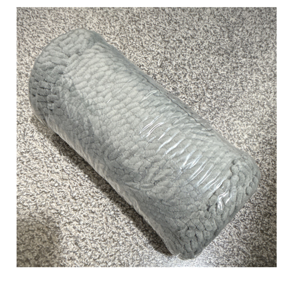 OLANLY Gray Chenille Rectangular Bath Mat Rug, Solid, Machine Wash Tumble Dry
