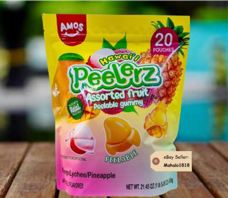 Peelerz Lychee Mango & pineapple Assorted Gummy Candy, Peelable Peeling Candy gallery