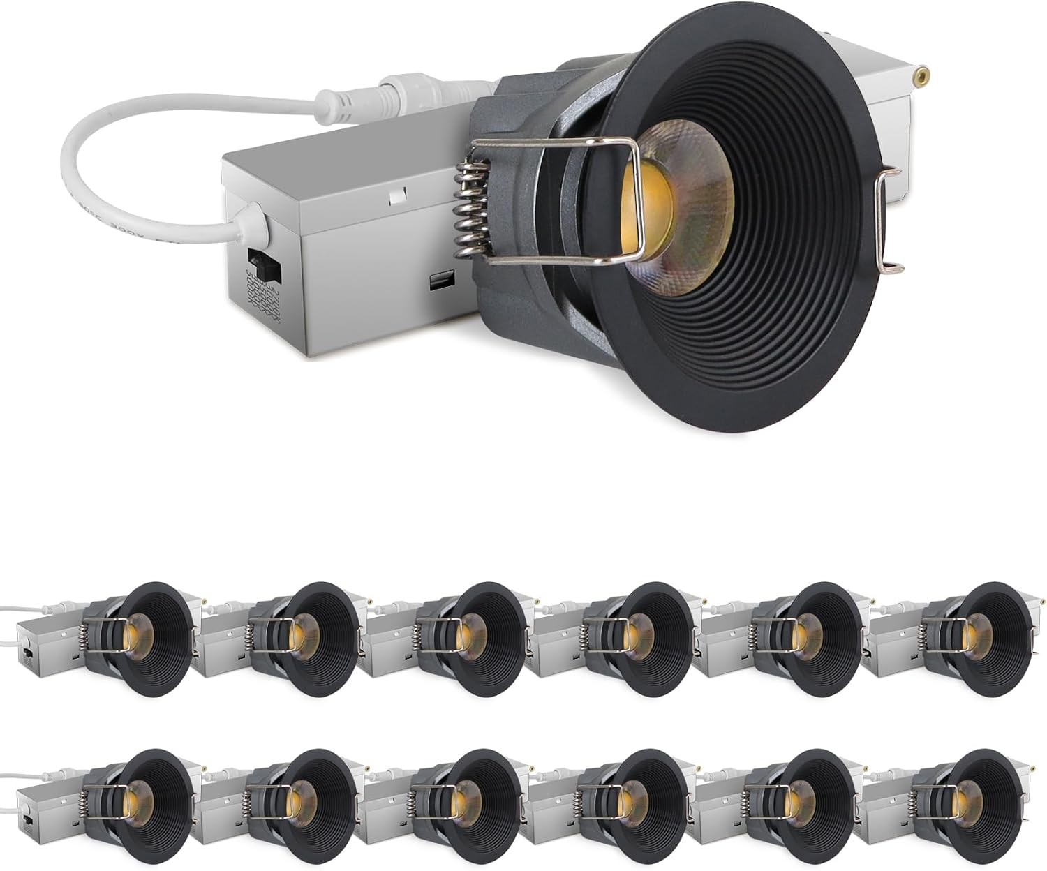 Adetu 2 Inch 5CCT Black LED Recessed Light 12 Packs gallery