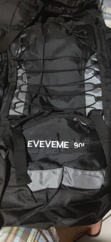 90L Black Hiking Backpack with Rain cover 4