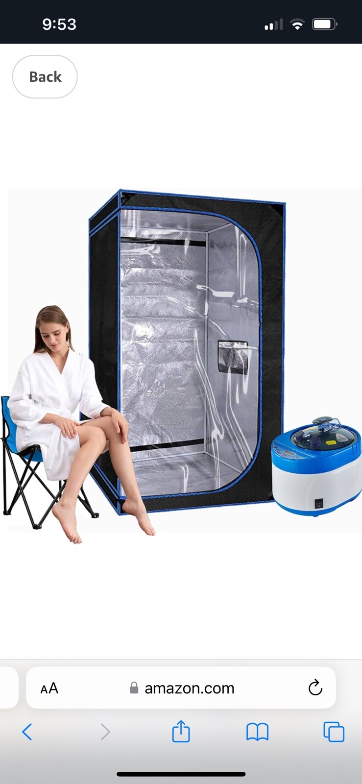 Portable 2L Home Steam Sauna Spa Full Body Slimming Weight Loss “zonemel” gallery