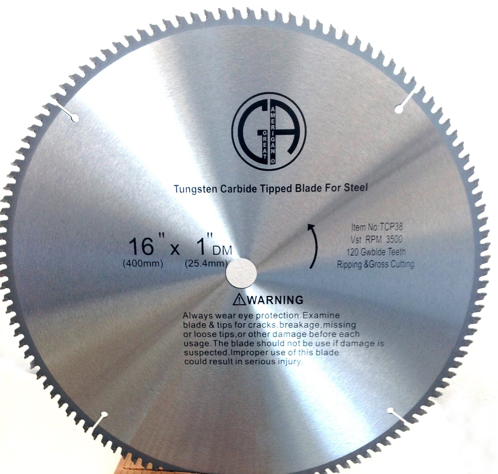 16" Inch 120 Tooth Carbide Circular Saw Blade for STEEL gallery