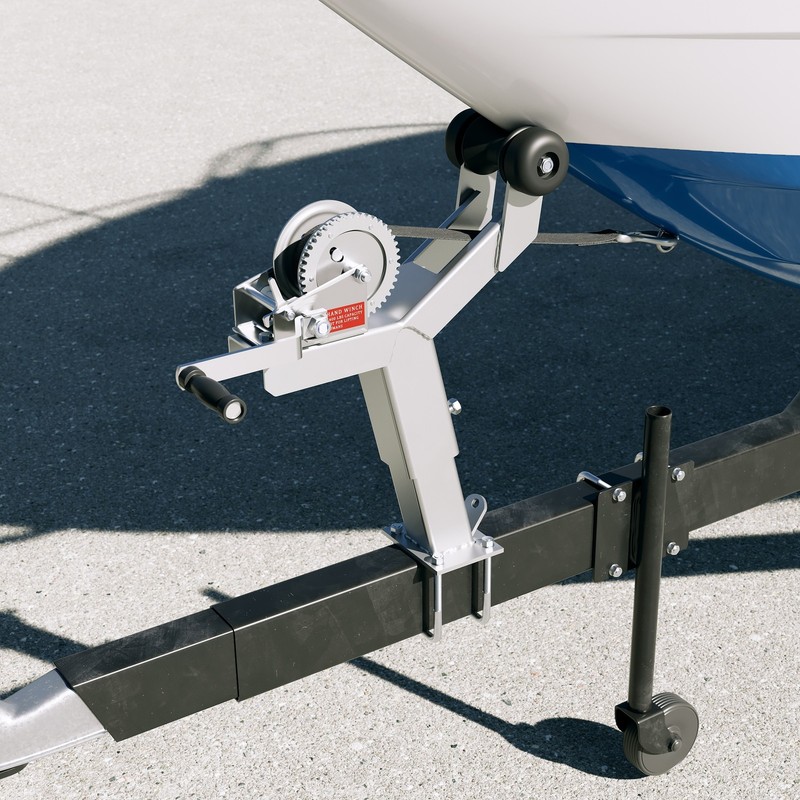 Adjustable Winch Post Winch Stand W/ Roller 1400lbs Winch For Boat Trailer Parts gallery