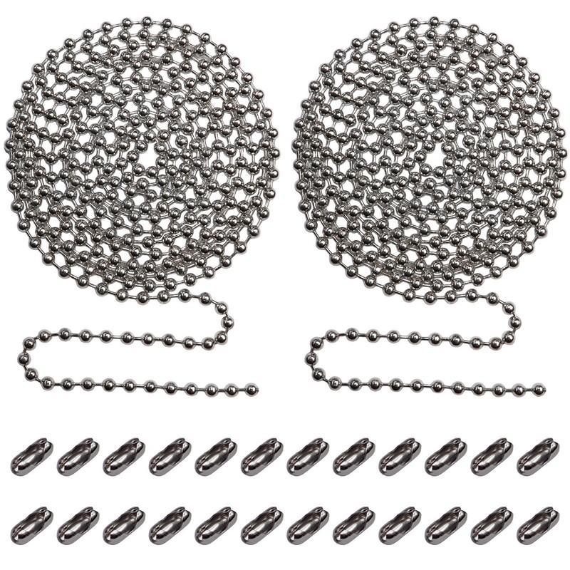2pack Beaded Pull Chain Extension with Connector 10 Feet Beaded Roller Chain gallery