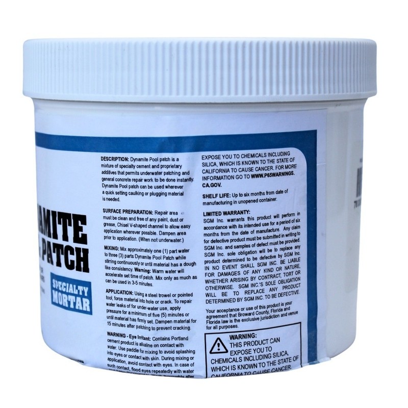 Dynamite Underwater Swimming Pool Patch Repair - White 3lbs PLBPP3 gallery