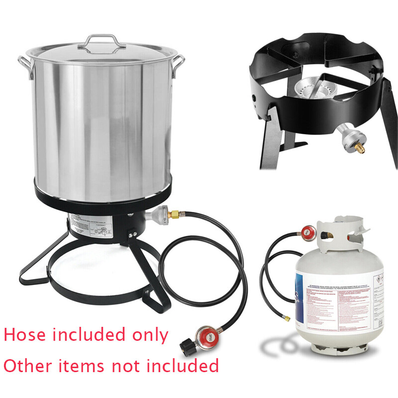 Adjustable Propane Gas Regulator Hose BBQ Grill Burner Tank with 4ft Hose 20PSIG gallery