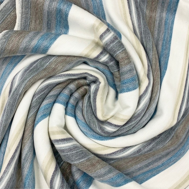 SOFT & WARM STRIPED ALPACA LLAMA WOOL BLANKET THROW 95"x65" QUEEN BED SOFA COUCH gallery