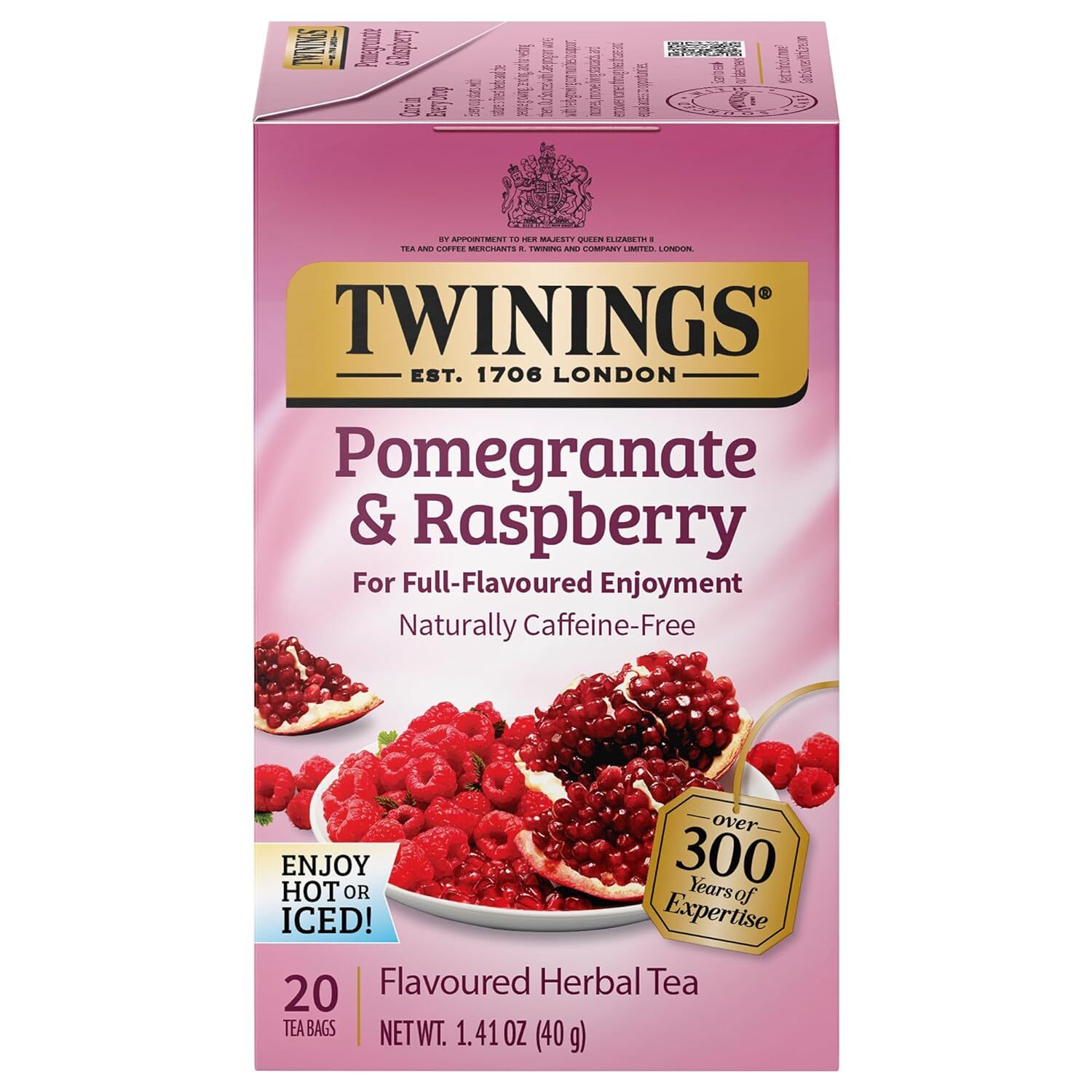 Twinings Pomegranate & Raspberry Herbal Tea Bags - 20 Count gallery
