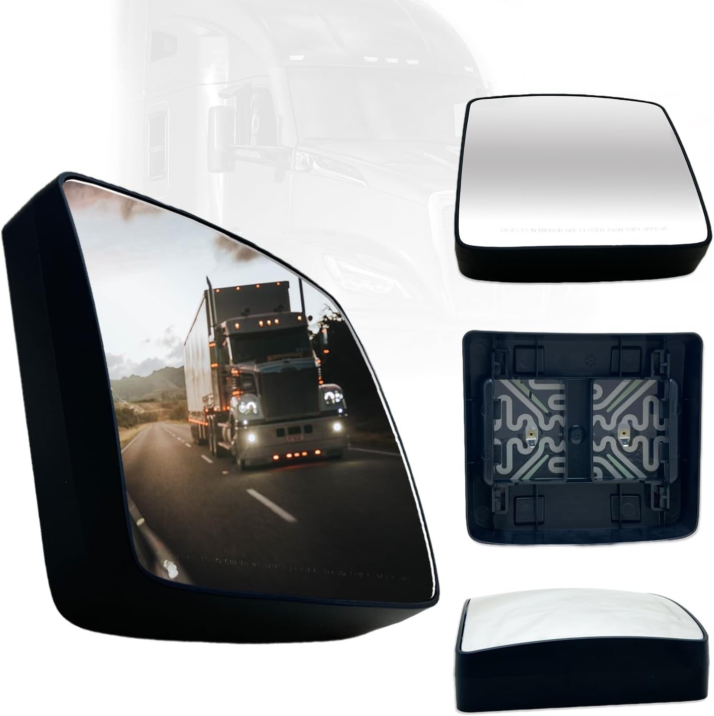 Replacement Mirror Glass, For 2013-2020 Kenworth T680 T880, Heated Wide Angle Co gallery
