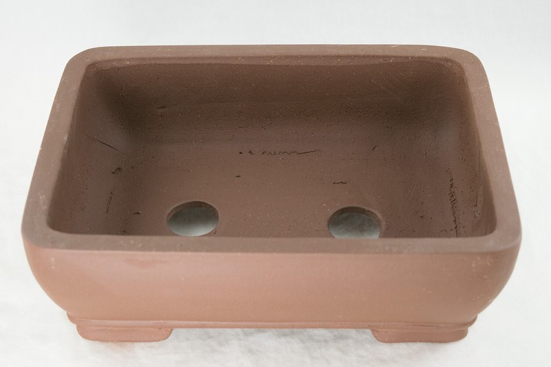 Rectangular Yixing Zisha Bonsai Pot and Succulent Planter 11"x 8"x 3.75" + Mesh gallery