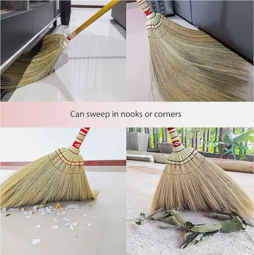 Three Vietnamese Soft Fan (Straw) Broom – 40 Inch Traditional Handcrafted gallery