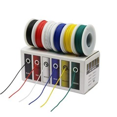 CBAZY Stranded Wire Kit 22 Gauge 22AWG, D-(red+blue+green+yellow+white+black)