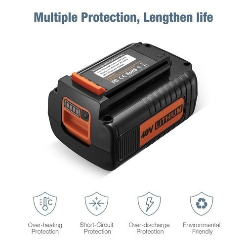 1-2Pack for Black and Decker 40V 40 Volt Max Lithium ion Battery LBX2040 LBXR36 gallery