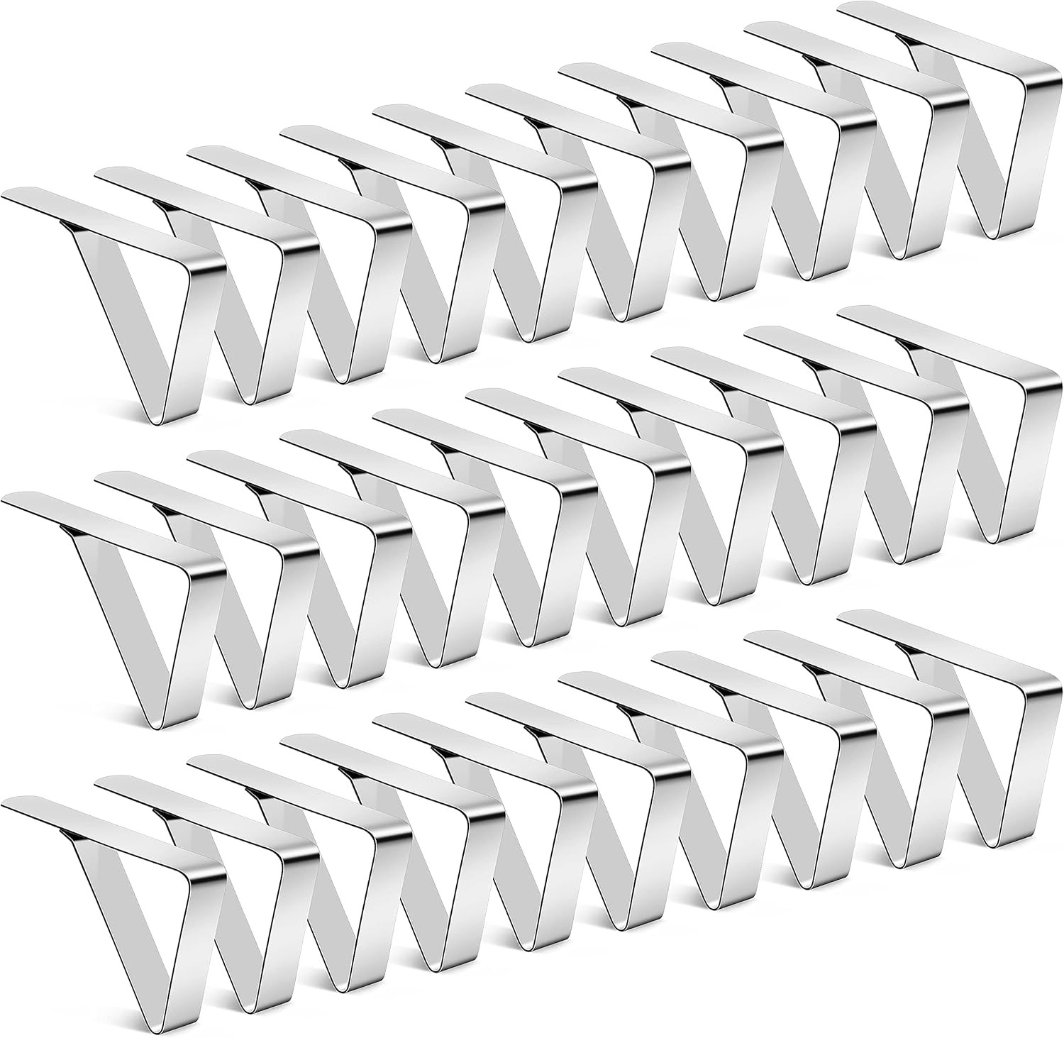 30 Pcs Stainless Steel Tablecloth Clips for Home, Outdoor, Kitchen, and Parties gallery