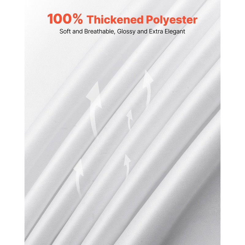 Uimoso 70x120 Inch White Rectangular Tablecloth for Weddings, Parties, 10-Pack gallery