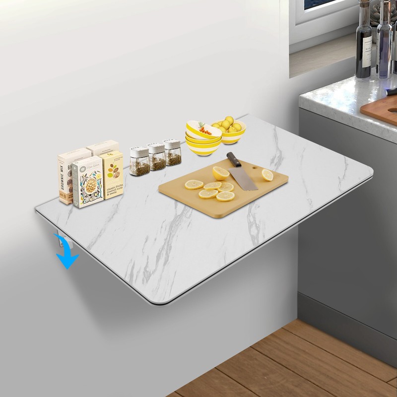 Folding Wall Desk Wall-mounted Foldable Table Wall Mounted Laptop Table Desk gallery