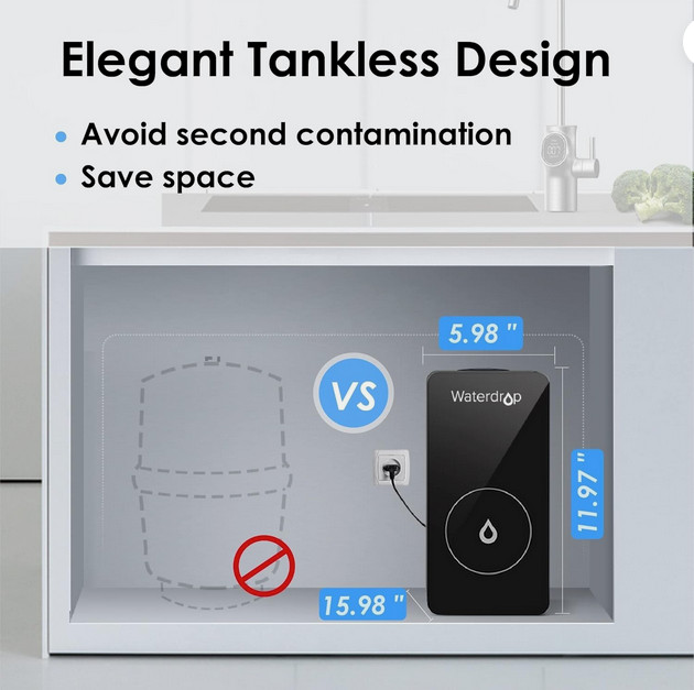 New, Waterdrop D6 Reverse Osmosis Water Filter, 600 GPD Under Sink Reverse Osmos gallery