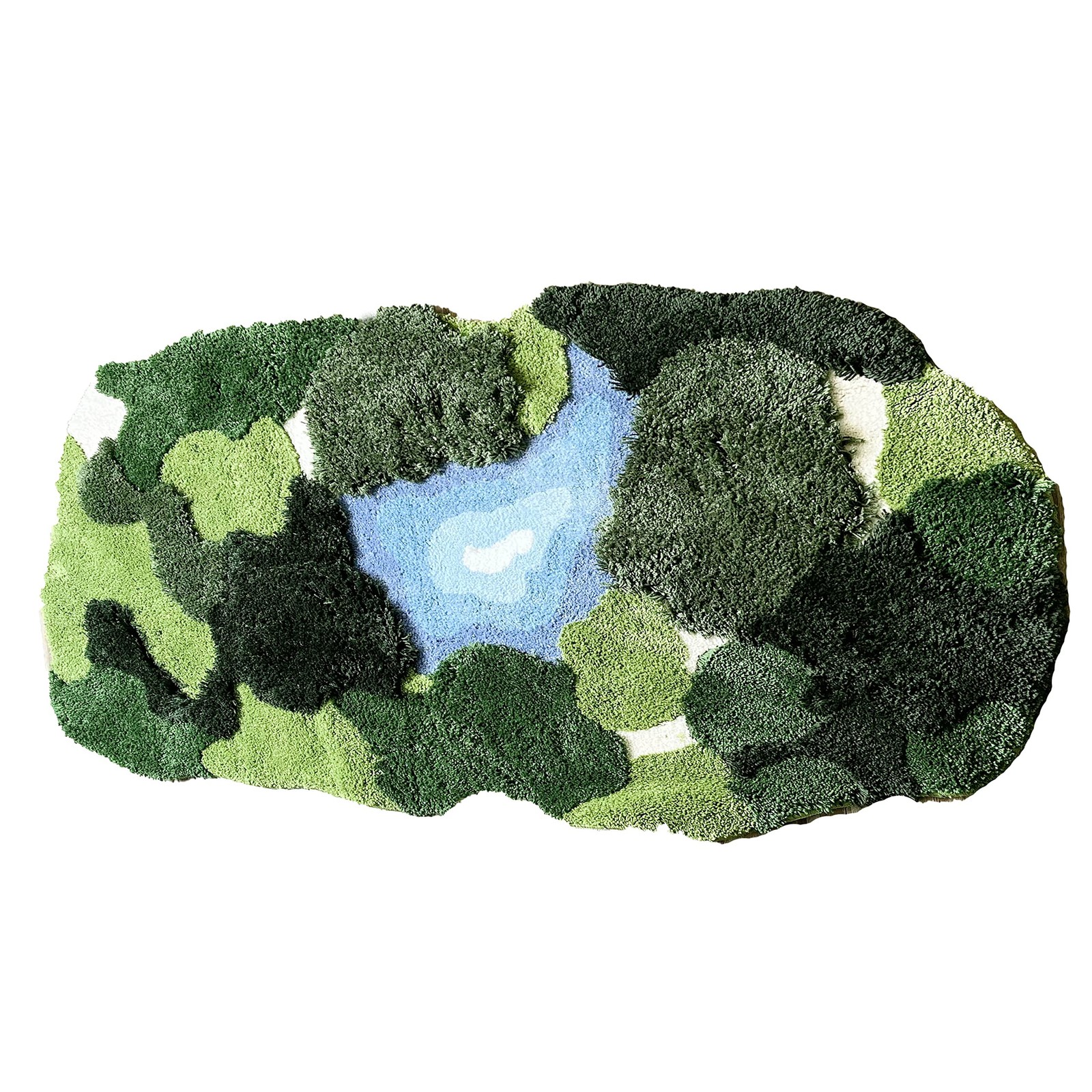 20x35 Inch 3D Moss Rug,Shag Carpet Leaf Area Bathroom Rugs Non Slip Bath Mat ... gallery
