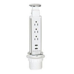 Pull-Up Power Socket – 3 AC Outlets, 2 USB Ports for Kitchen, Office, Desk