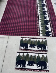 Black Forest Decor Plaid Bear Bed Set King Quilt And Shams Cabin Rustic