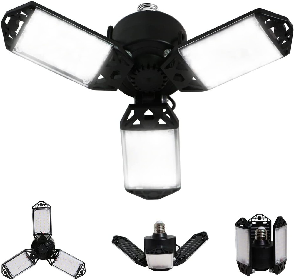 Strong Triburst Multi-Directional 8000 Lumen Super Bright LED Garage Defo Light