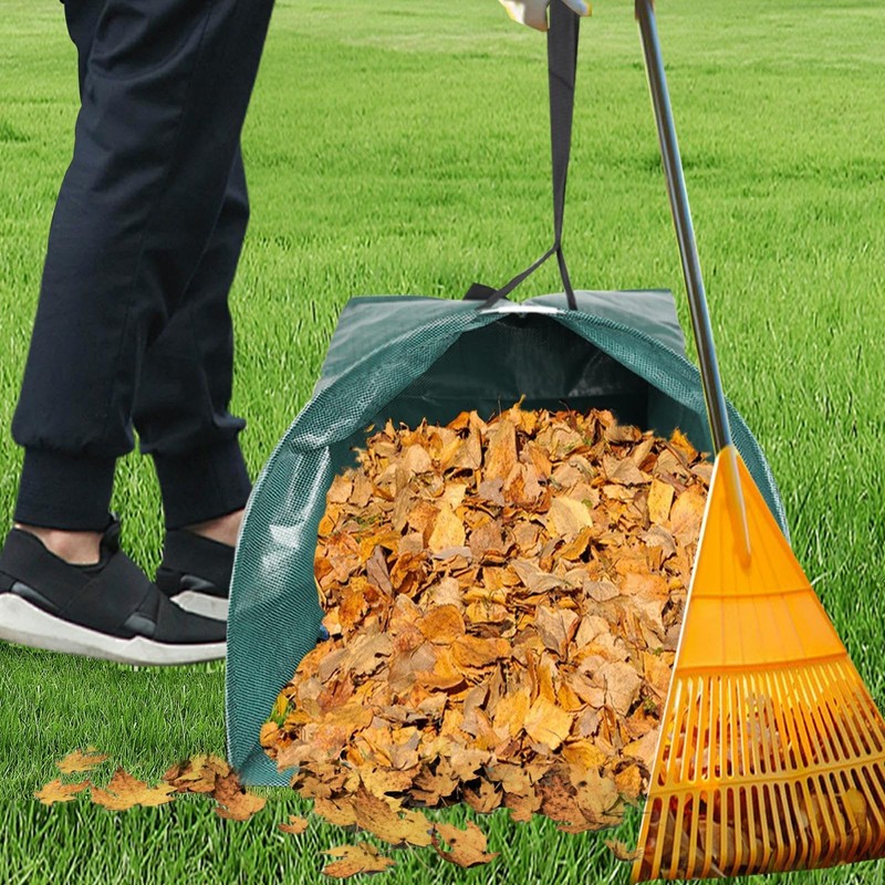 Leaf Collector Scoop Foldable Yard Waste Bag 200L Large Lawn Leaf Bag gallery