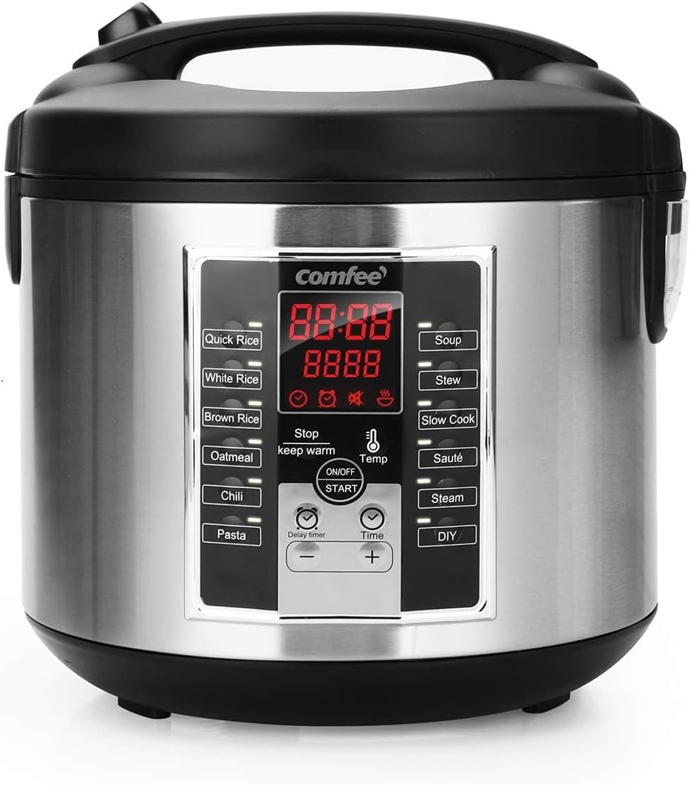 COMFEE' Rice Cooker, Slow Cooker, Steamer, Stewpot, Sauté All in One (12 Digital gallery