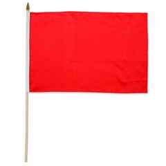 1 Dozen Solid Color Red Flags 12x18in Stick Flag Blank Sublimation Flag