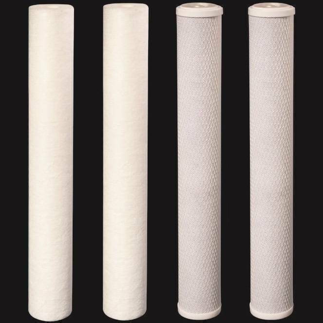 20" x 2.5" (2) Sediment (2) CTO Carbon Block Water Filters 5 Micron Cartridges gallery