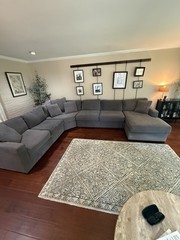 Macys Gray Chenille Sectional Sofa Right Chaise 7-Seat 128x100x30