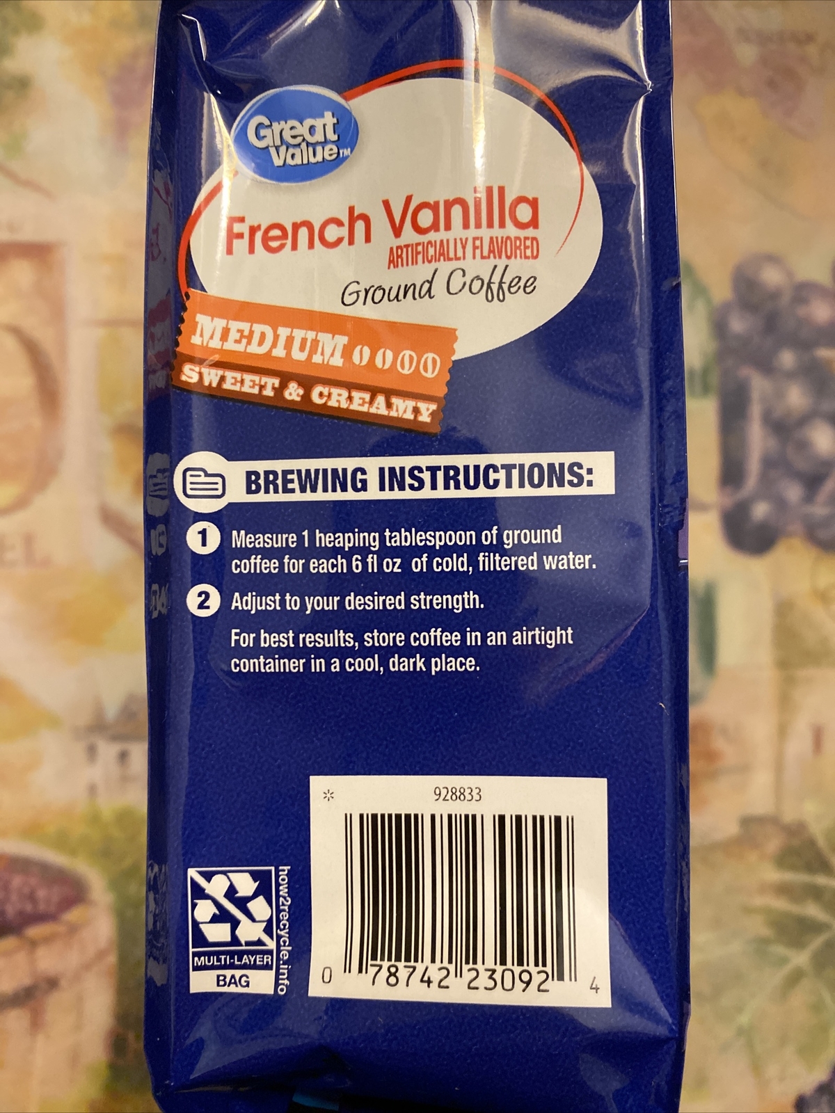 Great Value French Vanilla Medium Roast Ground Coffee 12 oz gallery