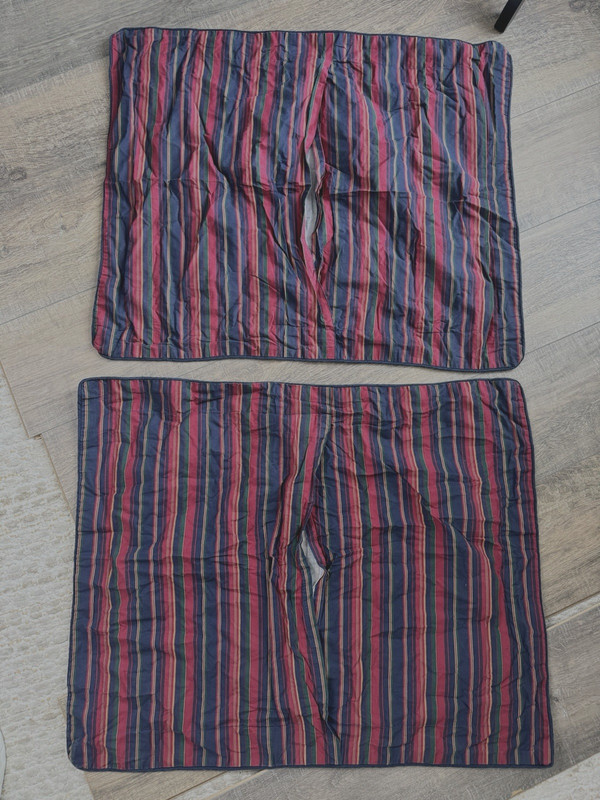 2 RALPH LAUREN Studio Stripes STD SHAMS Red Blue Green Yellow Classic gallery
