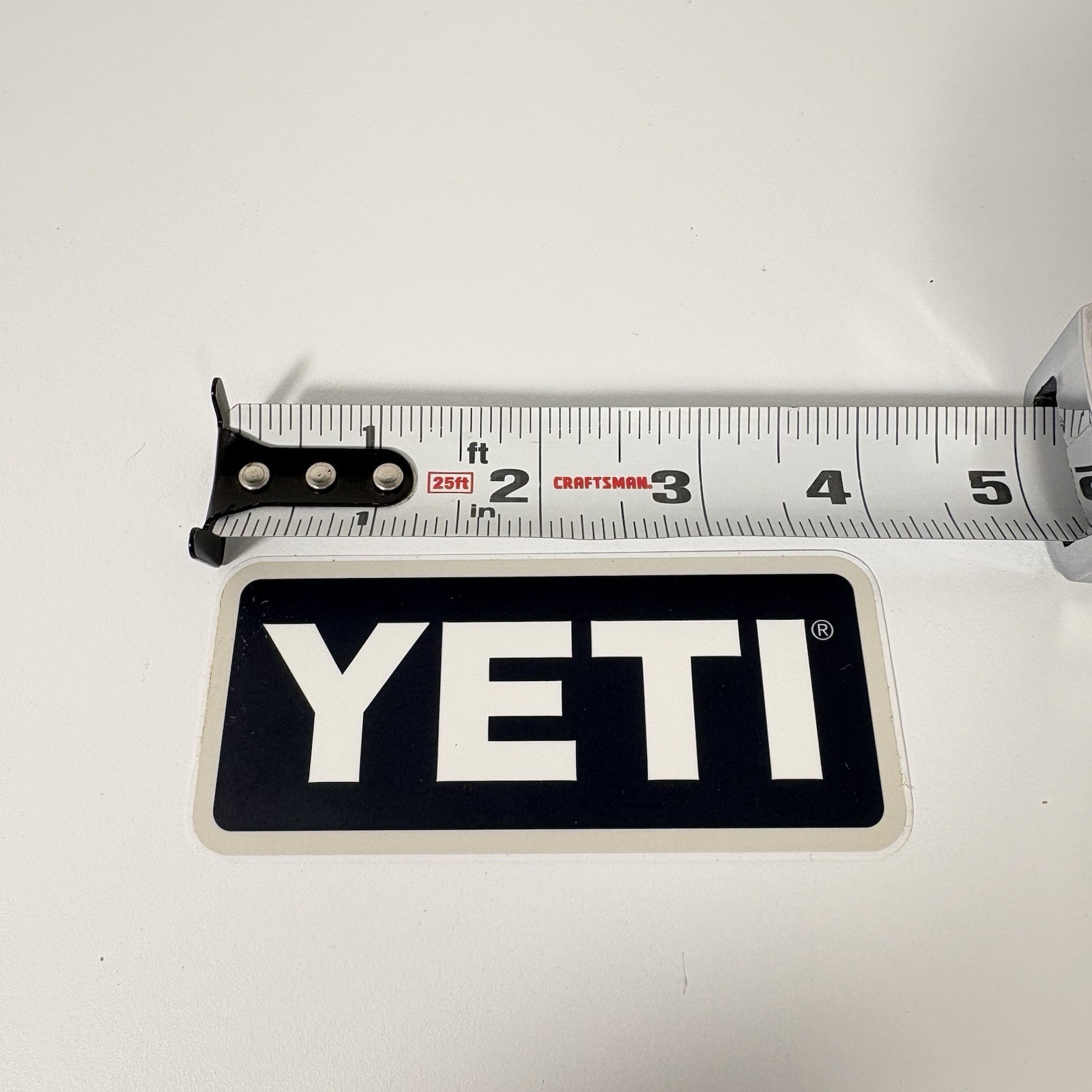Brand New and Authentic YETI Decal Sticker Black White Gray gallery