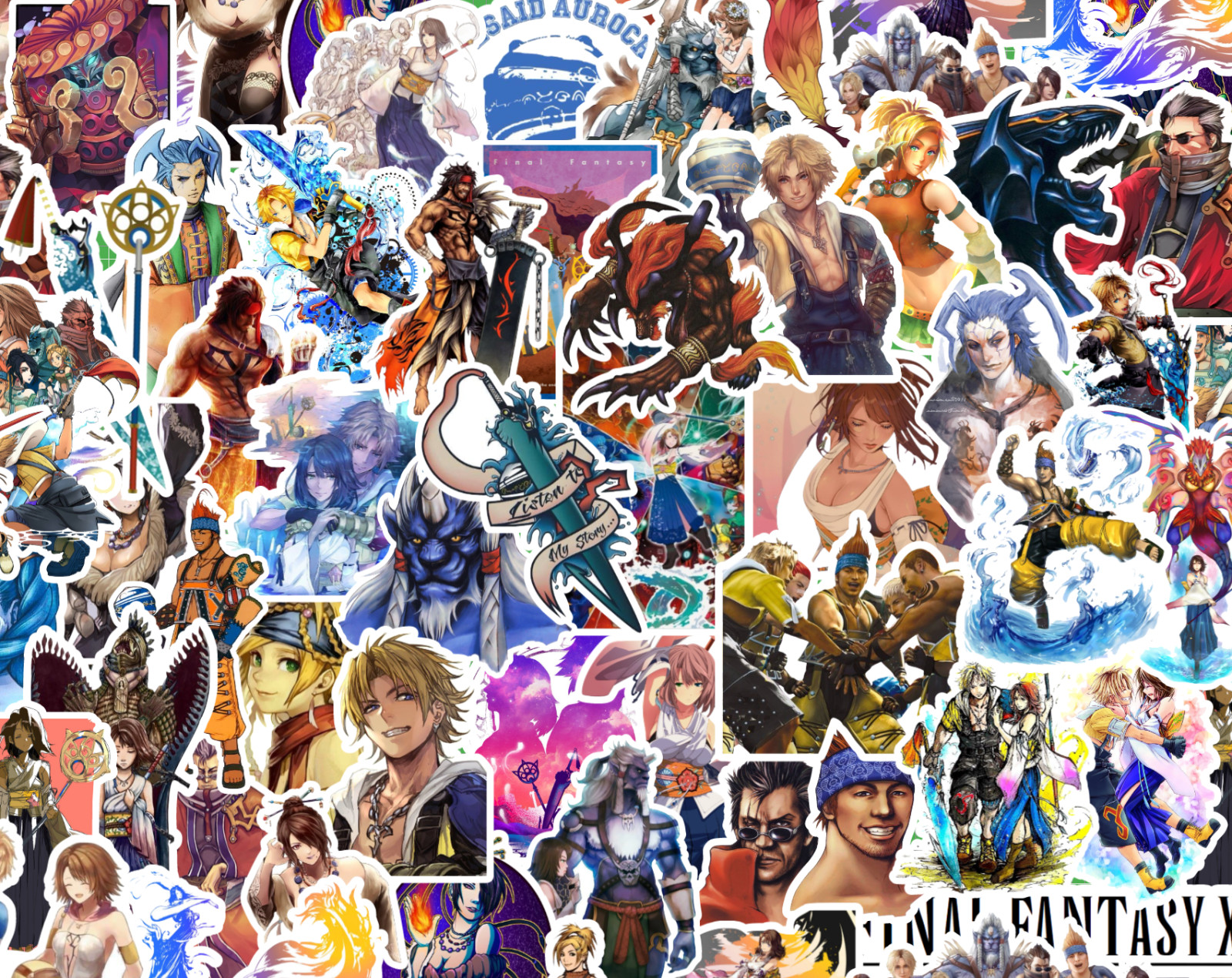 25/50 Final Fantasy X Sticker Pack - Waterproof Vinyl - FFX Tidus Tuna gallery