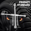 14-Inch Foldable 4 Way Lug Wrench(17,19,21,23mm),Cross Lug Nut Removal Tool gallery